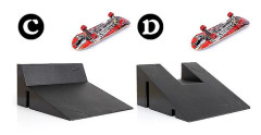 Tech Finger Skateboard Kit Finger Bike Bmx Mini Tvåhjulig Scooterbräda Skate Fingers Sport Träning Rekvisita Ramp Skate Park Leksaker Pop [DB]
