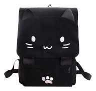 Heyone Söt Canvas Katt katt förskola ryggsäck katt mini ryggsäck för kvinnor canvas katt ryggsäck Print Ryggsäck Skola
