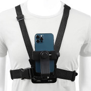 Paris Mobiltelefon Bröstsele Remhållare, Mobiltelefon Clip Action Kamera Pov Kompatibel med Samsung Iphone Gopro Black