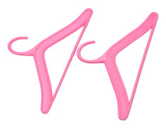 Barbie Hängare Rosa Extra Breddade Axlar Stabil Triangelform