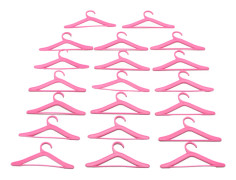 Barbie Hängare Rosa Extra Breddade Axlar Stabil Triangelform