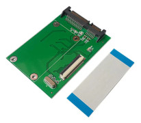 1,8 tum ZIF/LIF/CE till SATA 22-pin 2,5 tum Hårddisk SATA för Express SSD Adapter med FFC-kabel