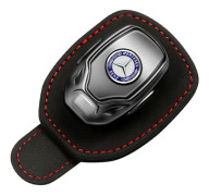 Passar till Benz bil solglasögonhållare, läder glasögonhållare för A C E S GLK CLA GLA GLC GLE CLS SLK AMG, glasögonhållare för bil solskydd Black