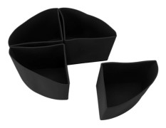 Slow Cooker Divider Liner 4 i 1 Silikon Återanvändbar Läcksäker Matlagningsliner för 6 Quart Gryta Svart