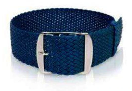 Perlonband 18/20 mm blå Blue 20 mm