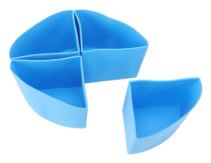 Slow Cooker Divider Liner 4 i 1 Silikon Återanvändbar Läcksäker Matlagningsliner för 6 Quart Gryta Blå