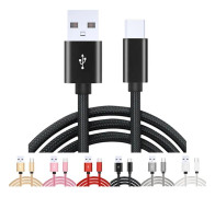 2m USB-C laddare till Samsung S10, S10E, S10 Plus Svart