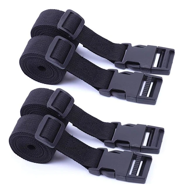 4 st Webbing Flat Side Release Spännen Halkskydd Packrem