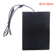7 Storlek USB Warm Carbon Fiber Heated Pads Uppvärmd Jacka Coat Ves Black 15*20cm