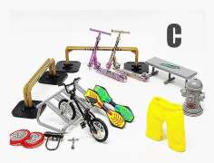 Tech Finger Skateboard Kit Finger Bike Bmx Mini Tvåhjulig Scooter Board Skate Fingers Sport Träning Rekvisita Ramp Skate Park Leksaker Pop [DB]