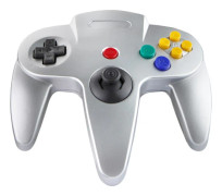 Retro USB-kontroller för N64-spel, N64 Classic USB-kontroll Silver