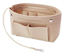 Researrangör Handväska Filtväska BEIGE beige