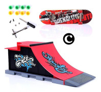 Tech Finger Skateboard Kit Finger Bike Bmx Mini Tvåhjulig Scooterbräda Skate Fingers Sport Träning Rekvisita Ramp Skate Park Leksaker Pop [DB]