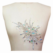 Exquisite Uniquely Pure Handmade AB Colour Bright Crystal Patches Sew-on Rh