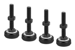 Lanberg - Rack feet - M10 - RAL 9004, svart (paket om 4)