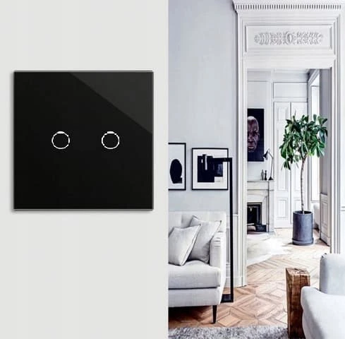 BERÖRKLJUSBRYTARE 2K DUBBELGLAS LED