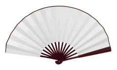 Solfjäder - Enfärgad - Extra stor 33cm - Vit