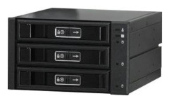 JOUJYE JJ-N-36TM SATA-SAS I II III Hölje 8,6 cm x 14,6 cm för 3XHDD 6,4 cm-8,9 cm 2,5 tum-3,5" Svart (JJ-N-36TM / A 2677)