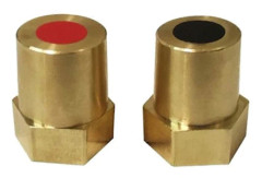 2x Batteri Revidera Polhuvud Adaptrar Mässing Batteripol Kontakt Gänginstallation Batteri Tonstolpe Adapter