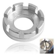Silverfärgad ekernyckel för cyklar, storlek 4×4cm för ekerstorlek cykelreparation, cykelekercentrering, utomhusverktyg, ekerverktyg