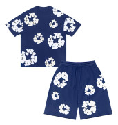 Ny Denim Tears Sommar Kortärmad Klädset för Män Blå Blå Blå Blå