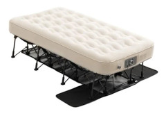 Inflatable Säng med Ram-VEVOR-136 kg-Camping Säng för 1 Person-Fällbar Bärbar Säng-Integrerad Pump