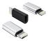 Micro USB hona till Lightning hane laddningsadapter (3-pack) Android laddningskabelportkontakt kompatibel med iPhone/iPad laddningssladd datakonvertering...