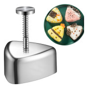 Onigiri Form, Rostfritt Stål Risbollsform Sushi Maker, Klassisk Triangel Spam Musubi Form för Barn Lunch Bento och Hem DIY