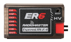 Radiomaster ER6 2.4GHz 6CH ExpressLRS ELRS RX 100mW PWM Mottagare Stöd för Spänningstelemetri för FPV R