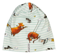 Mössa Mamma Mu och Kråkan Mint/Vit Baby 2-6 m