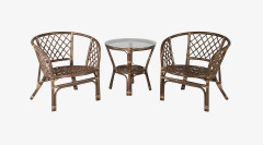 Venture Home - Wera Café Set - Brun - Loungemöbler - Från Homeroom