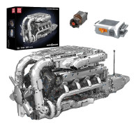 Mould King V8 Turbo Motorbyggsats, Elektriska Funktioner, Lämplig för 14+ och 18+,originalförpackning