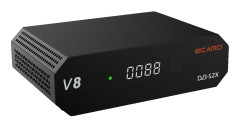 Satellitmottagare, inbyggt 2.4G WiFi, stöder strömmande innehåll,Ecamd v8