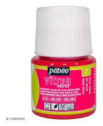 Glass paint - PEBEO - V160 - 45 ml - Stark rosa - Blank effekt Skrikrosa