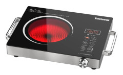 Bärbar elektrisk spis, 2000W effekt, 10 värmenivåer, barnsäkerhetslås