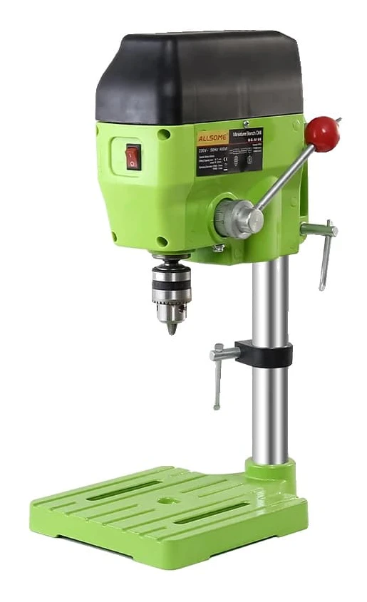 Bänkborrmaskin, 480W effekt, 11000 varv/min utan belastning, 10mm max borrdiameter
