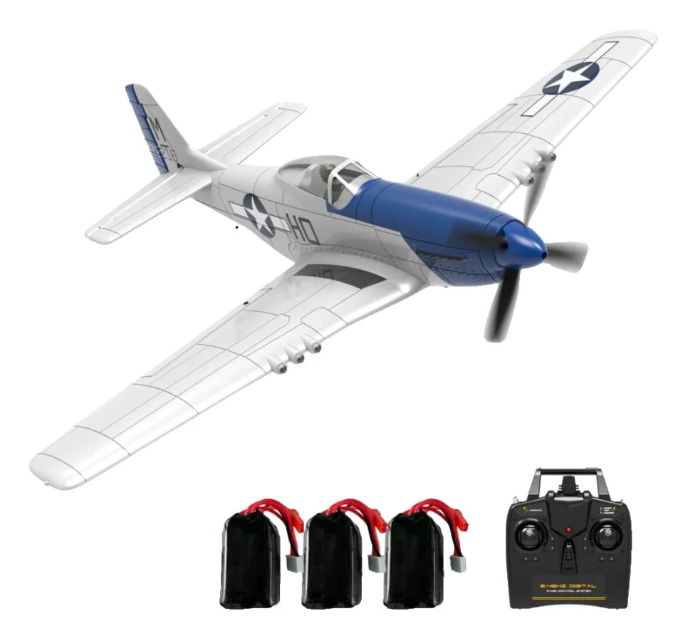 RC-flygplan, borstlös motor, 4-kanals kontroll,RTF 3 Batterier