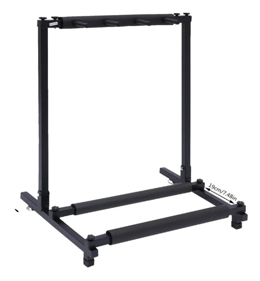 Gitarrställ, hållbar järnkonstruction, platsbesparande design,3 gitarr