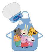 Barnförkläde med Peppa och vänner hatt