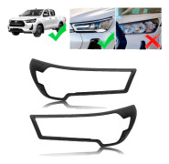 Strålkastarskydd Trim för Toyota Hilux, Hållbart ABS-material, Enkel självhäftande installation,Alternativ 1