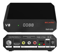 Satellitmottagare, DVB-S/S2/S2X-stöd, inbyggt 2.4G WiFi,Ecamd v8
