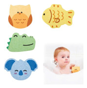 4 st Babybadsvampar, Barnbadsvamp, Barnbadsvamp, Babyduschsvamp, Barnduschsvamp, Konjacsvamp för badet