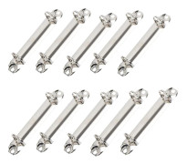10-pack 2-håls ringpärm mekanism ersättningskit, 2 O-ringar metallklämma ringpärm mekanism lösa blad bindningsringar för organisatörer pärm planera