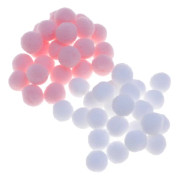 200 st Färgglada Pompon DIY Handgjort Material Plyschboll Förskoleprop Fluffiga Bollar (100 st Rosa+100 st Vita)