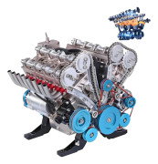 Motormodell ornament harts hantverk åtta cylindrig motor