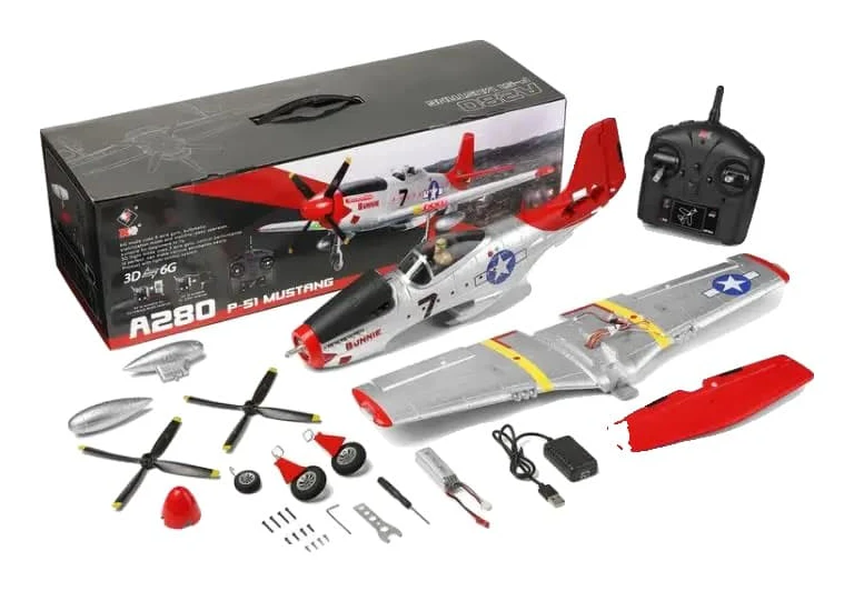 RC-flygplan, 560 mm vingbredd, 7 minuters flygtid,A280