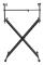 vidaXL Double-Braced Keyboard Stand X-Frame Black Black