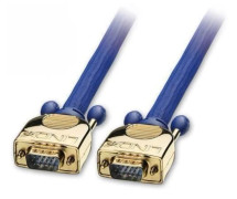 Lindy 37743, 0,5 m, VGA (D-Sub), VGA (D-Sub), Blå, Guld, Hane/Hane