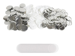 SucceBuy 2,25" 58 mm Button Badge-delar, 500 set för DIY Button Maker