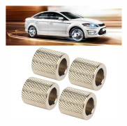 4 st Bil Nackstöd Krage Ring Dekor Aluminiumlegering för Bil SUV Lastbil Interiör Dekoration Guld